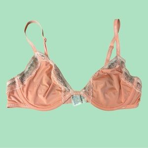Calvin Klein Bra 34B - Peachy Keen with Lace